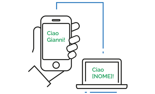 SMS CON CAMPI DINAMICI: fai sentire unico il tuo cliente!