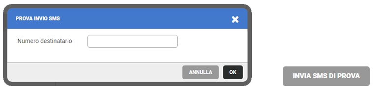 Invio SMS di prova